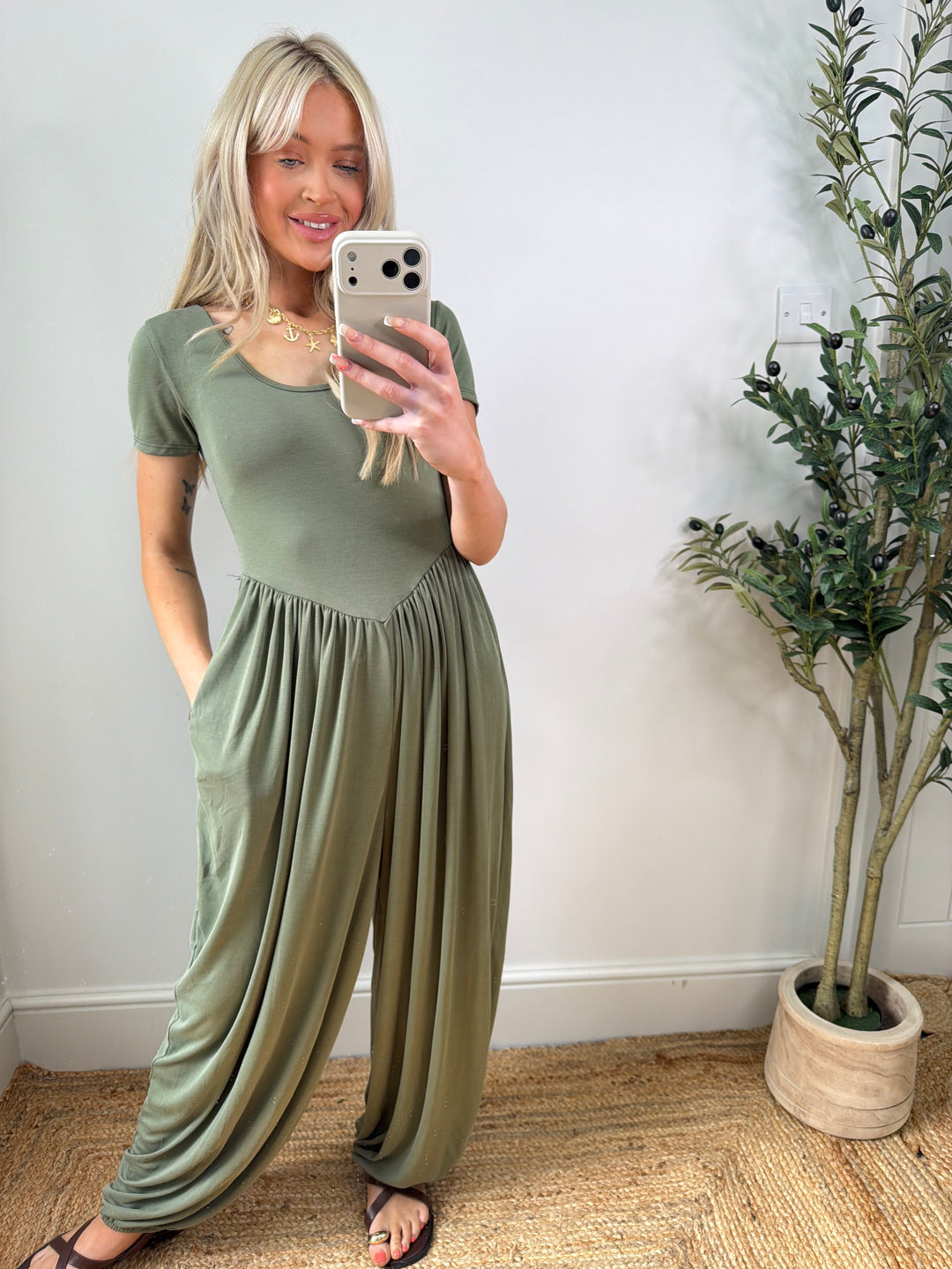 Virgo Jumpsuit - Khaki