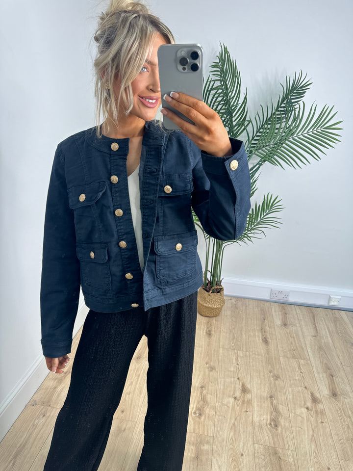 Monica Denim Jacket - Navy