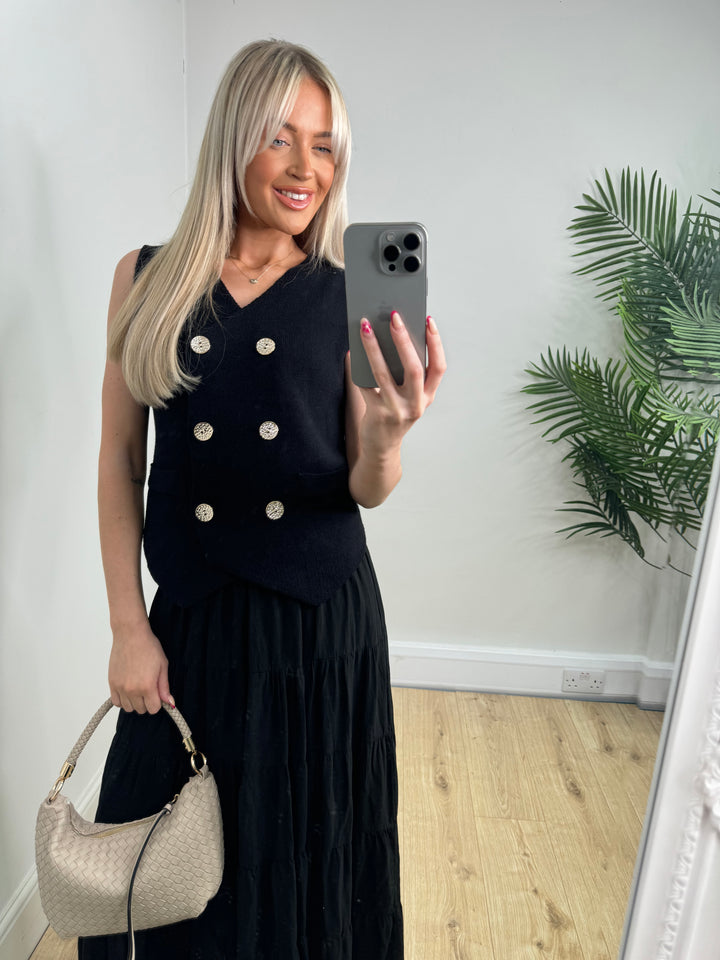Thea Waistcoat - Black