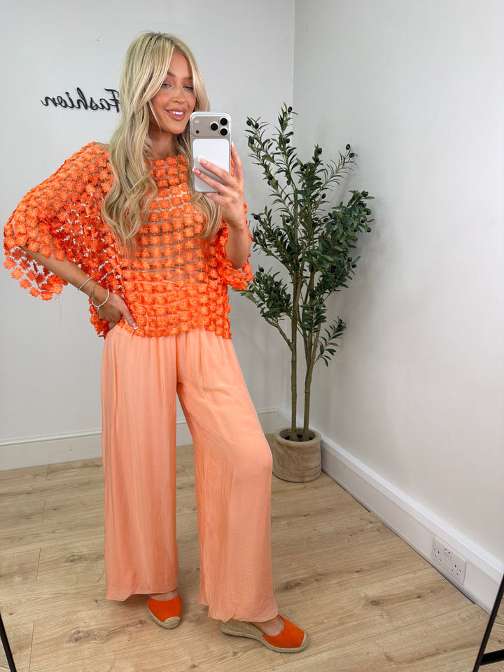 Flower Top - Orange