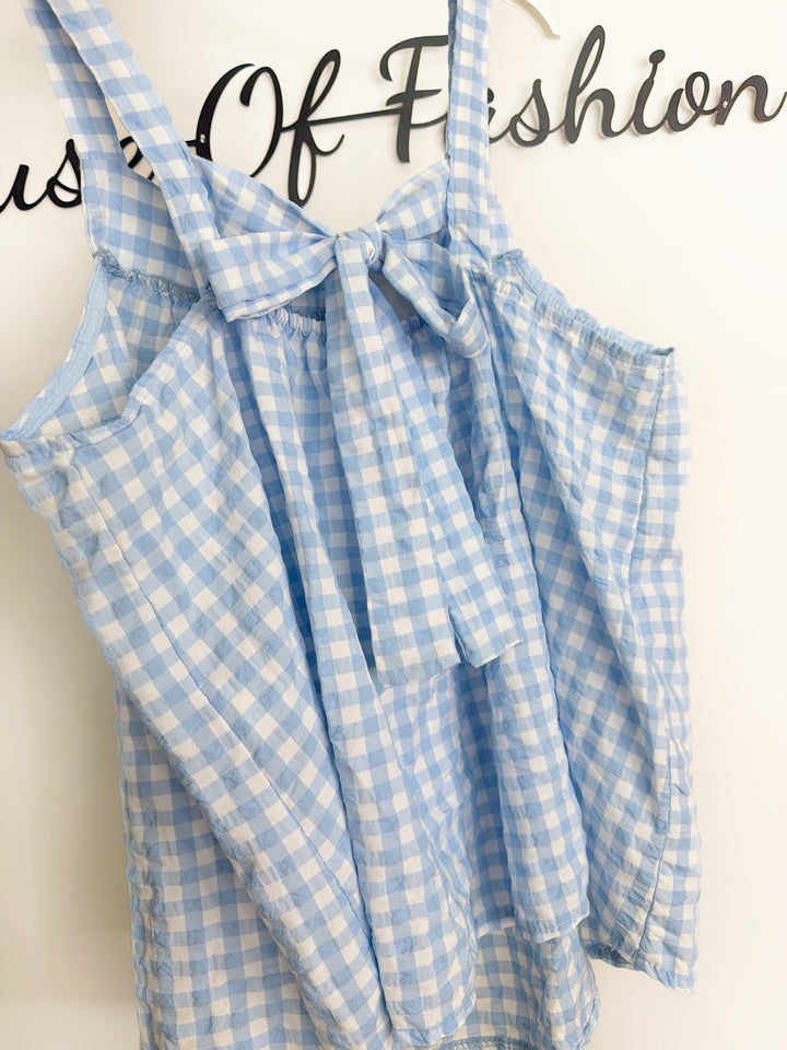 Fia Bow Back Top - Blue