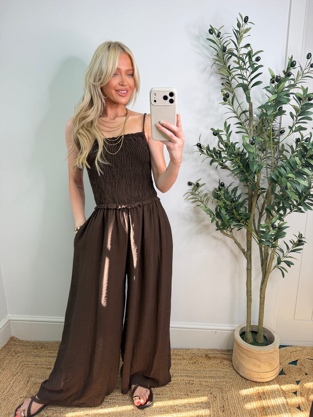 Pennie Jumpsuit - Chocolate