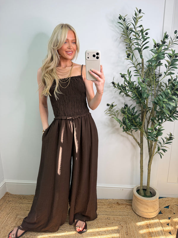 Pennie Jumpsuit - Chocolate