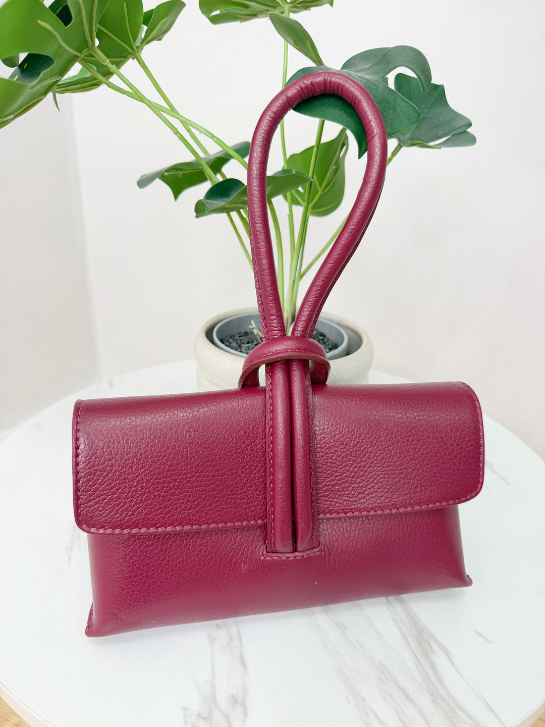 Loop Bag - Real Leather Burgundy