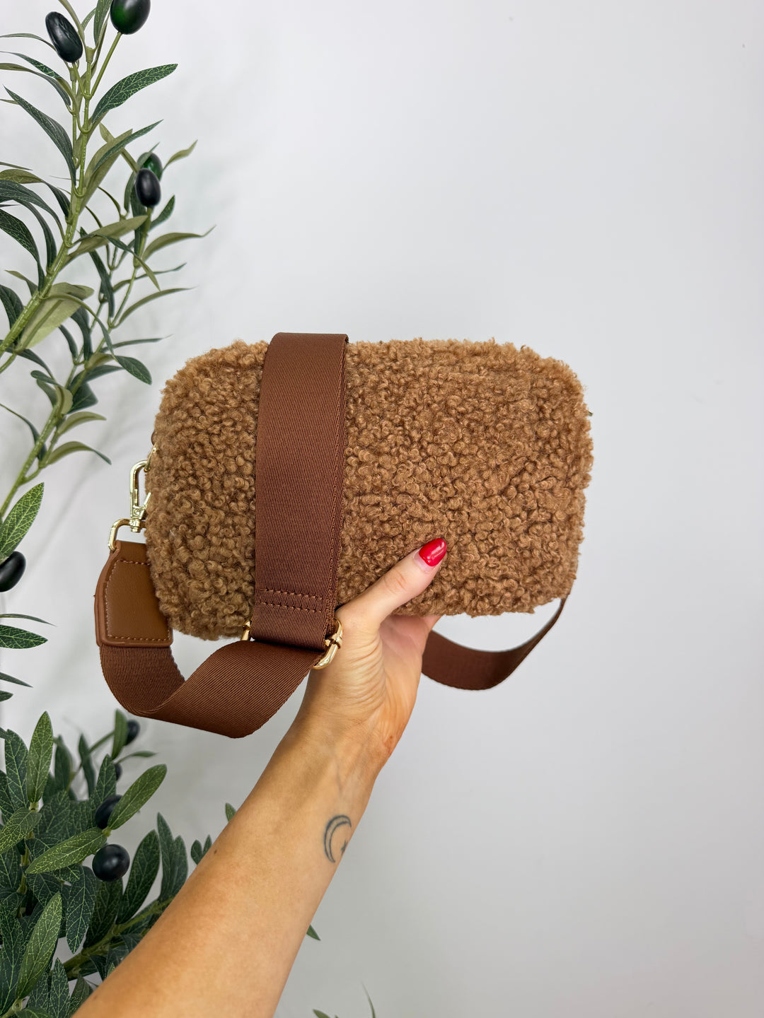 Borg Teddy Bag - Tan
