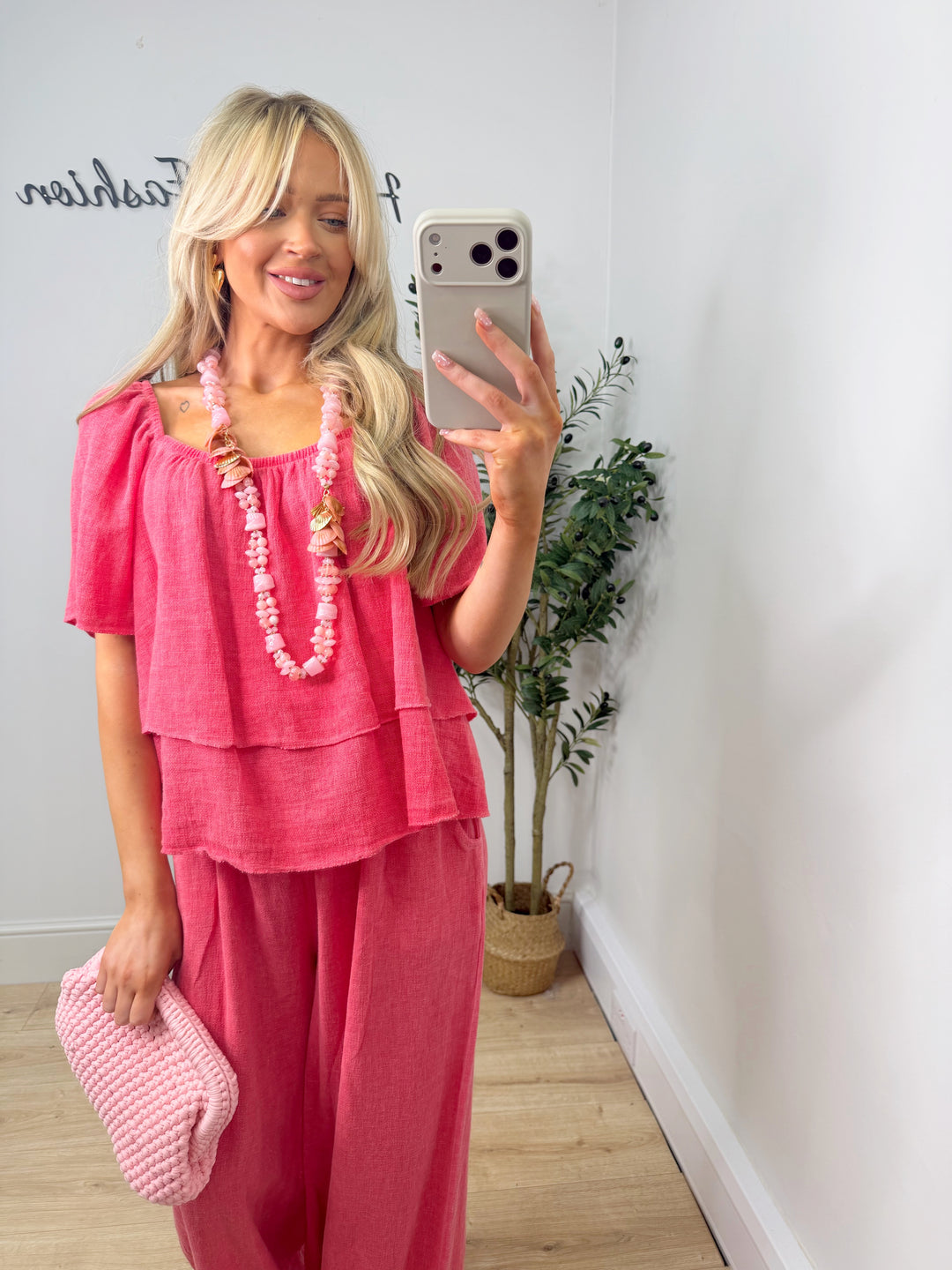 Oslo Ruffle Top - Raspberry Red