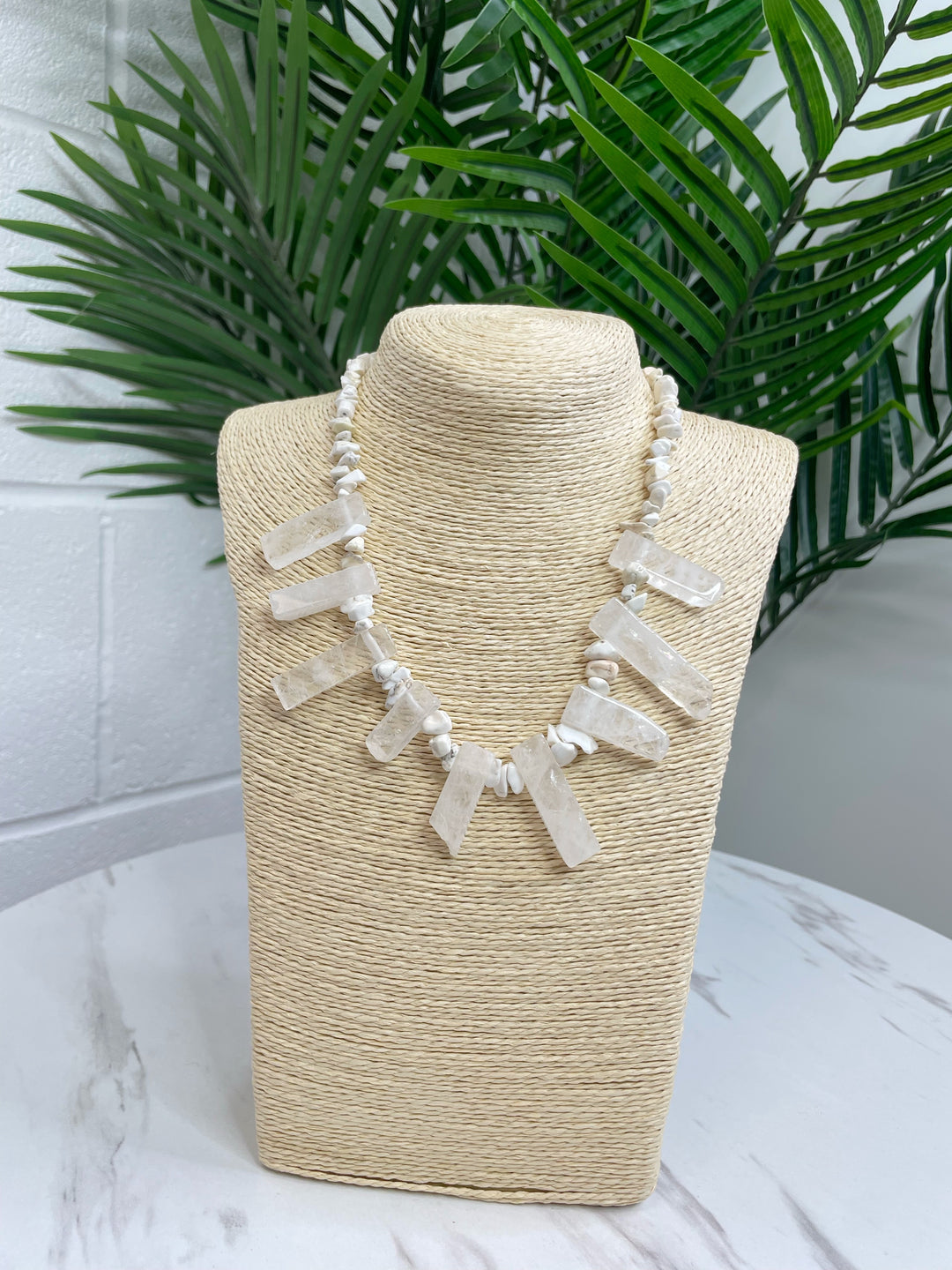 Crystal Necklace - White