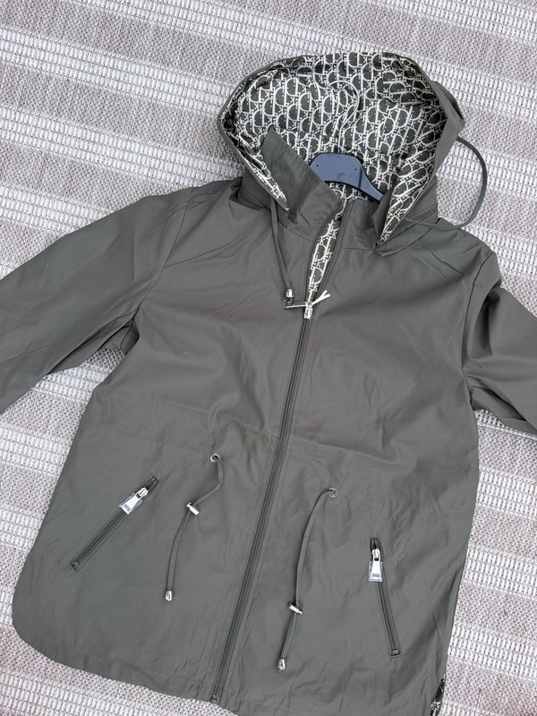 Reversible Inspired Dior Rain Mac - Khaki