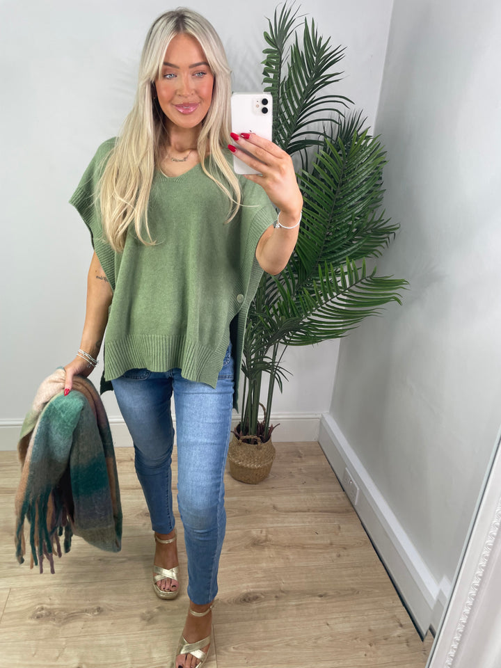 Pollie Knit Top - Sage Green