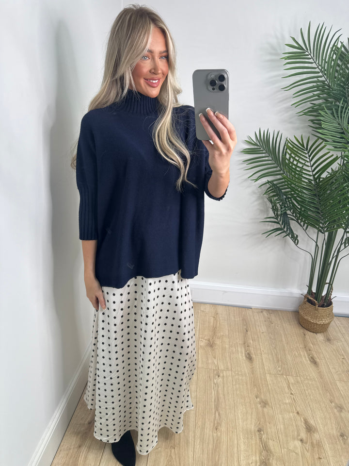 Melanie Ribbed Knit - Navy