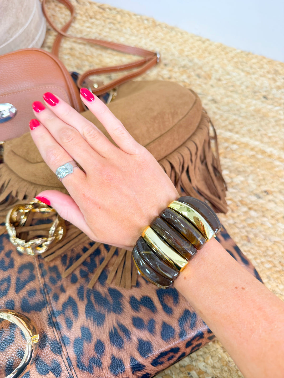 Lila Chunky Bracelet - Chocolate
