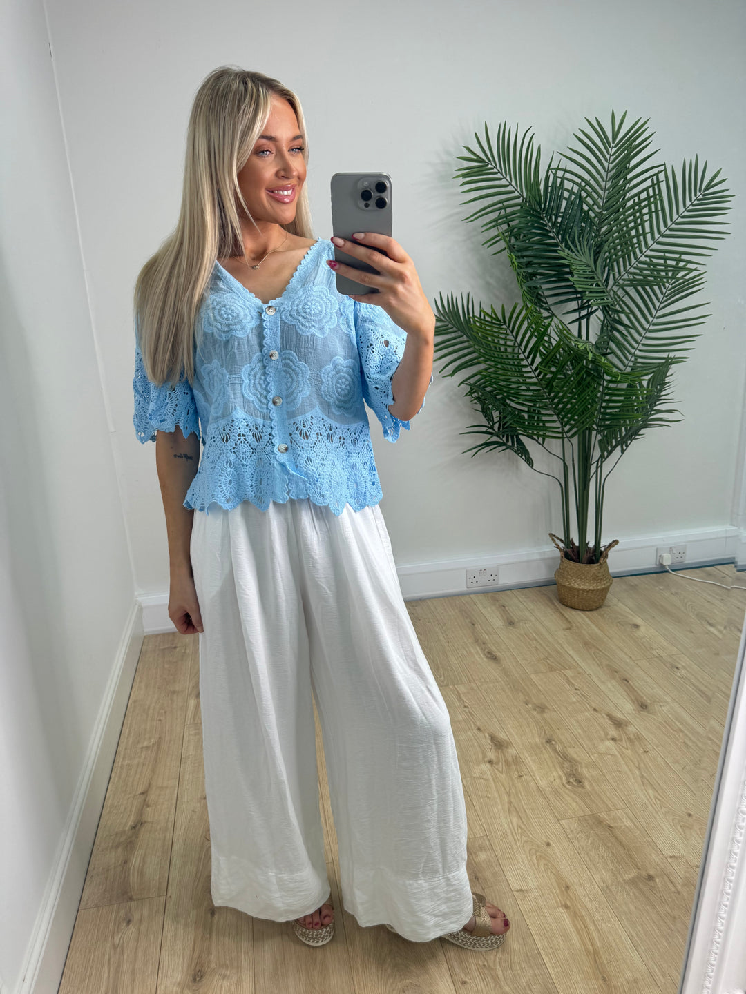 Addison Top - Baby blue