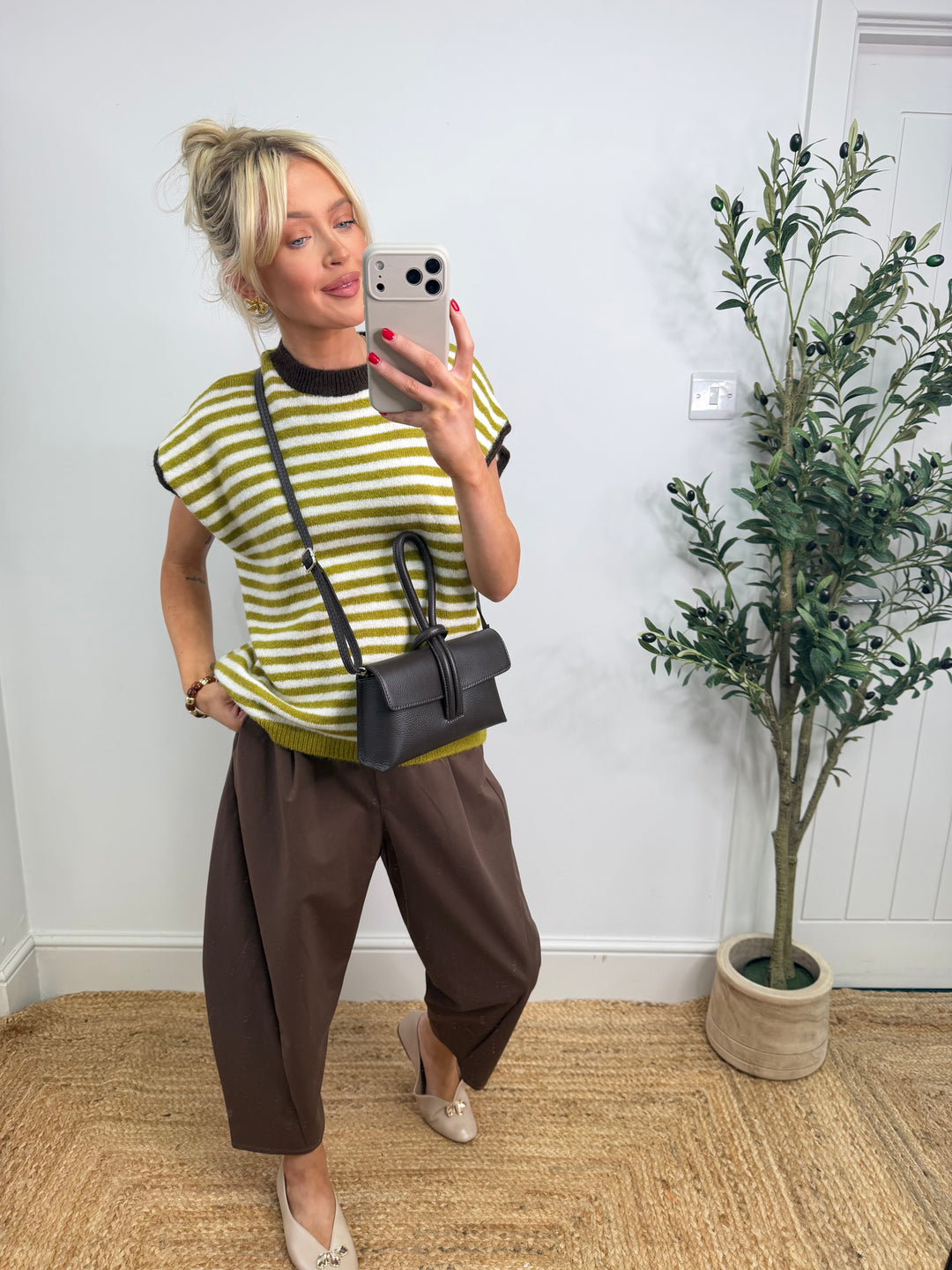 Tamara Knit - Lime & Chocolate