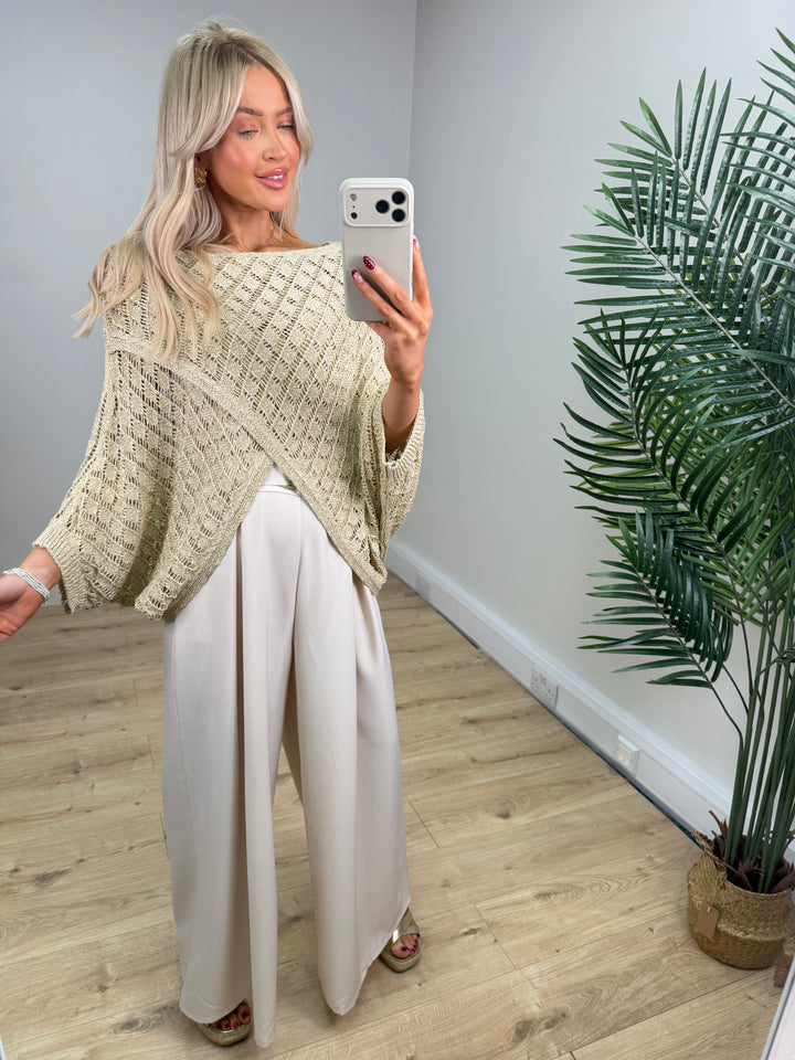 Crochet Cross Over - Gold