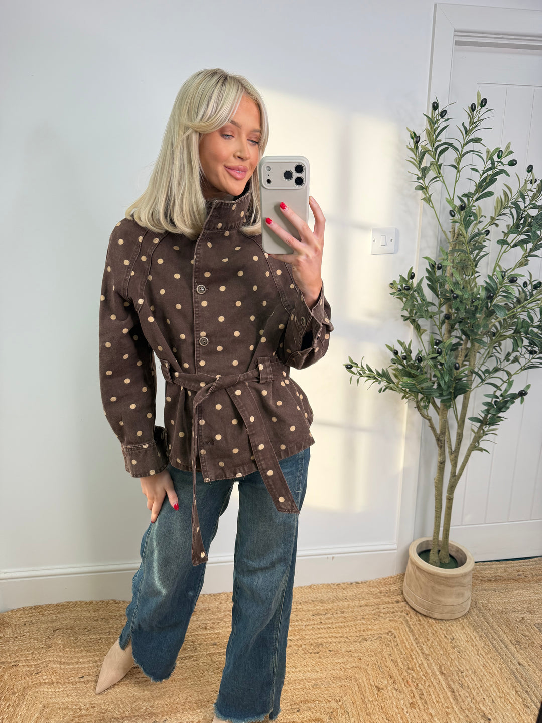 Penelope Polka Denim Jacket