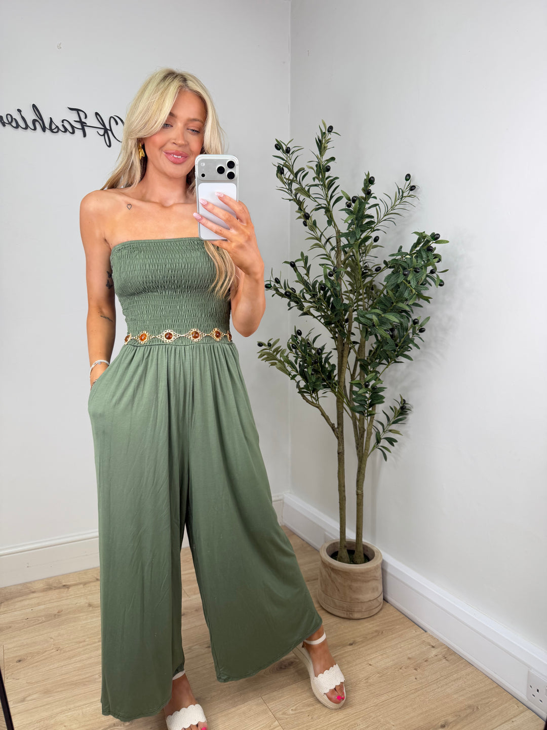 Jolie Jersey Jumpsuit - Khaki