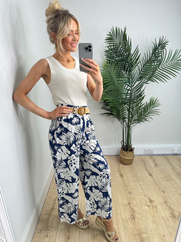 Palm Trousers - Navy