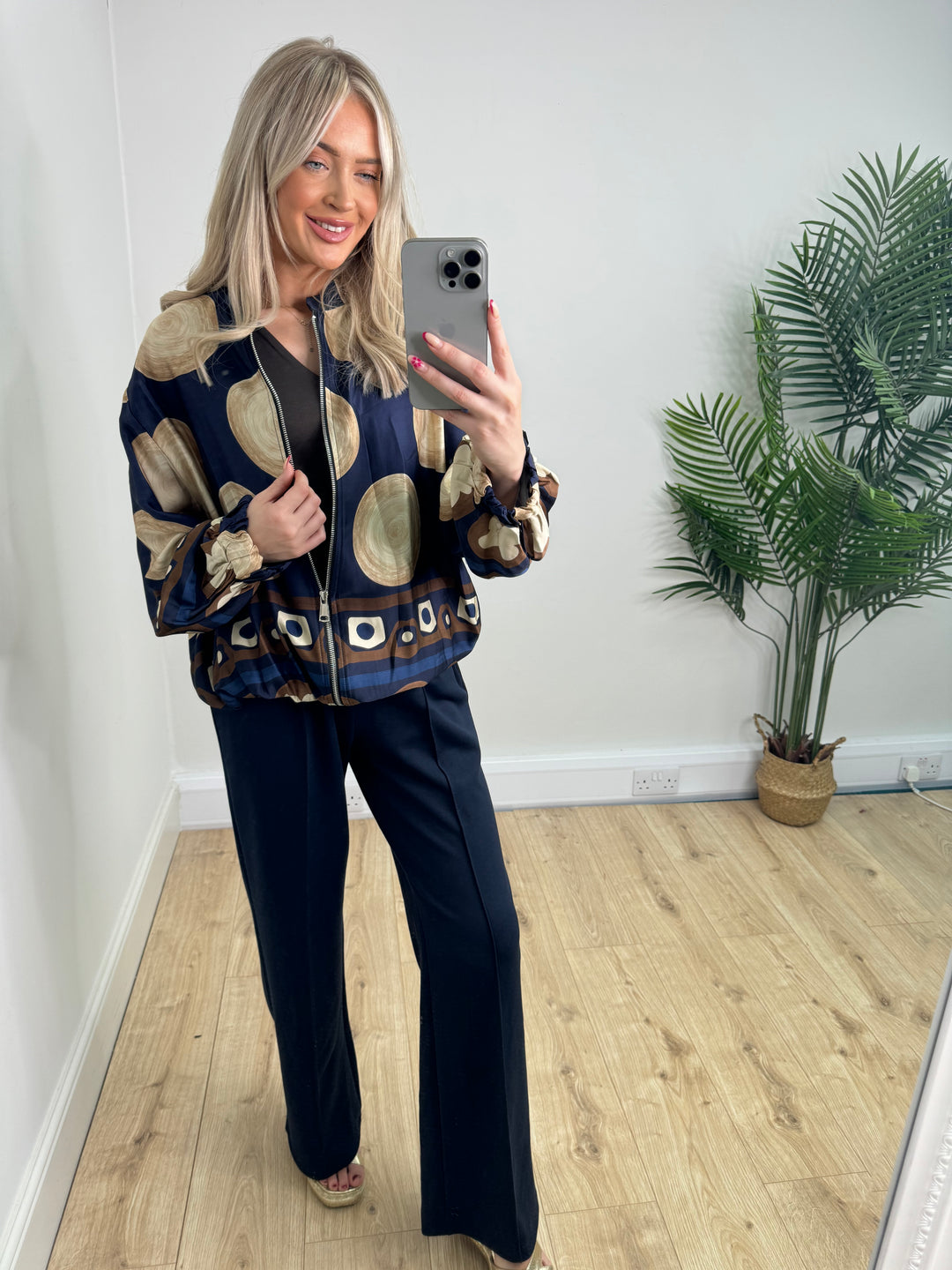 Polka Bomber - Navy