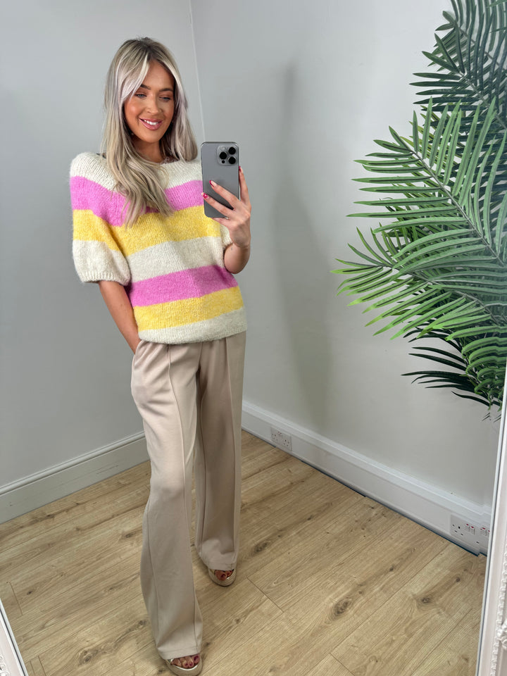 Isla Stripe Knit - Pink