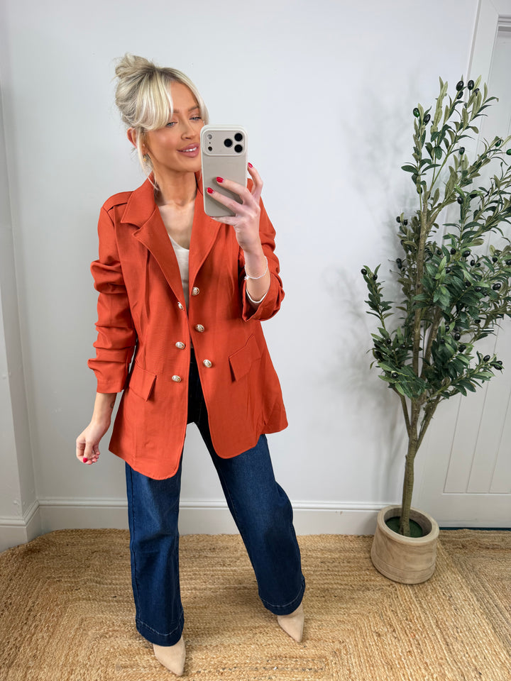 Military Blazer - Rust