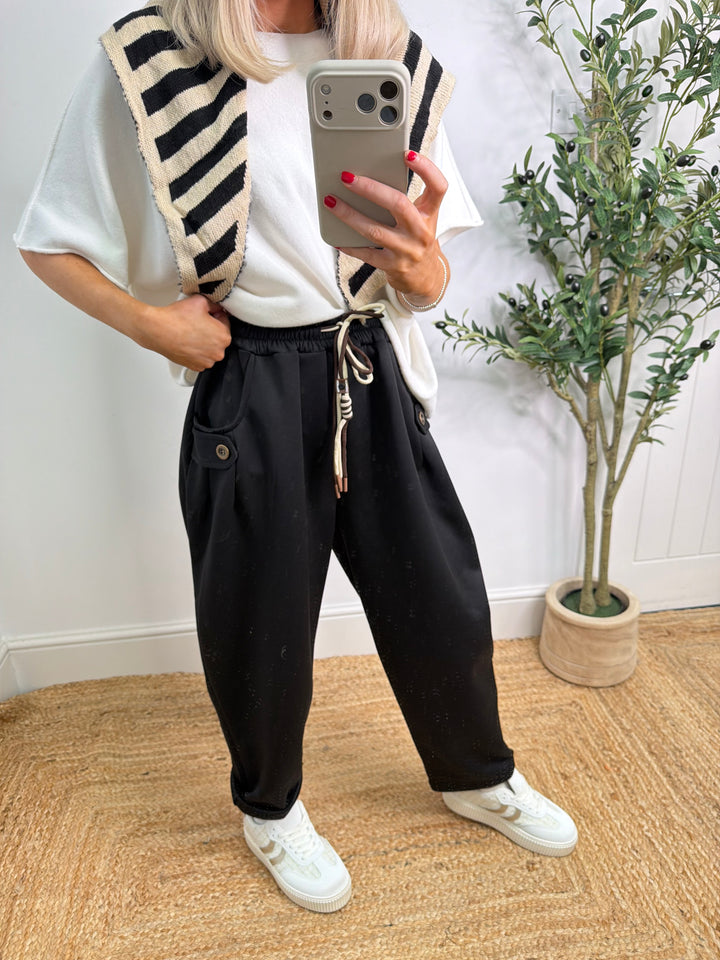 Jodie Pocket Jogger - Black