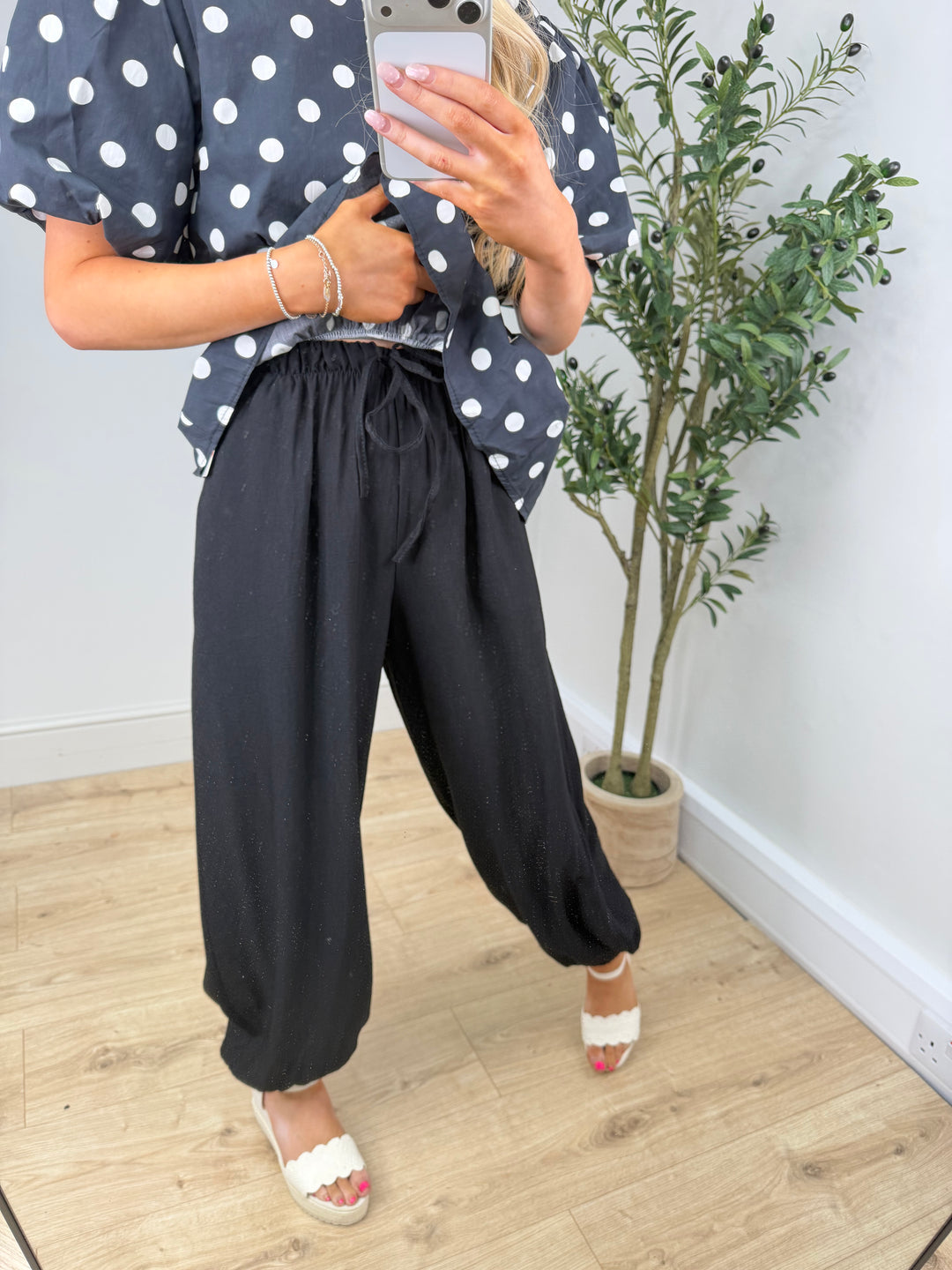 Kiko Balloon Trousers - Black