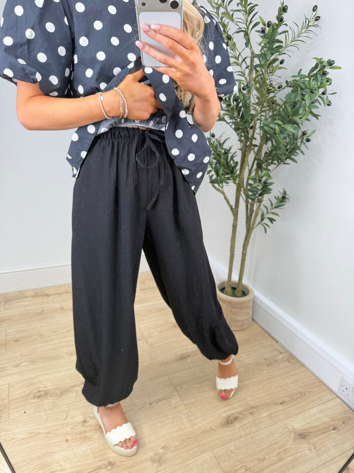 Kiko Balloon Trousers - Black