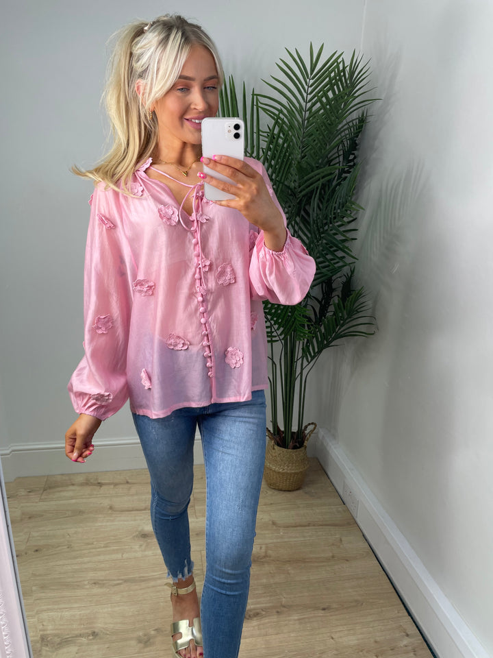 Arabella Blouse - Baby Pink