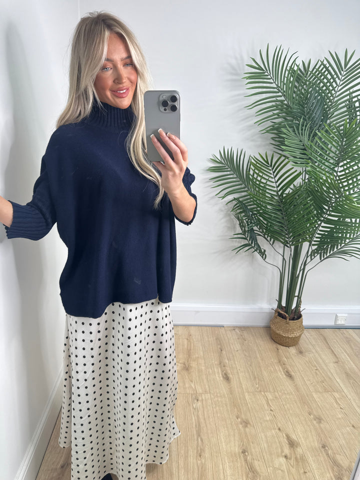 Melanie Ribbed Knit - Navy