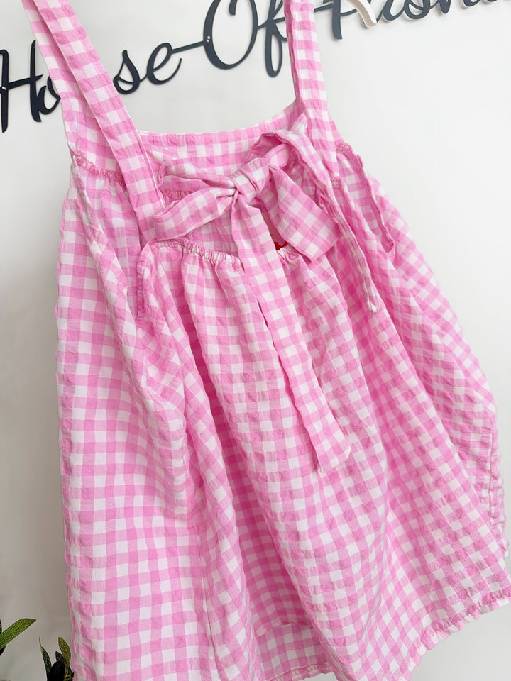 Fia Bow Back Top - Pink