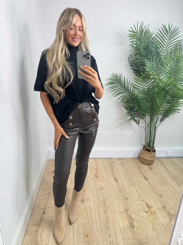 Toxic Chocolate PU Jeans