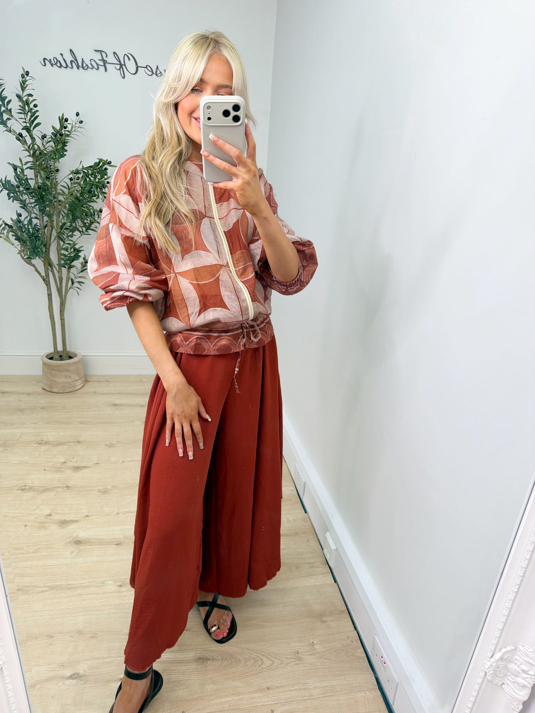 Samara Floaty Trousers - Rust