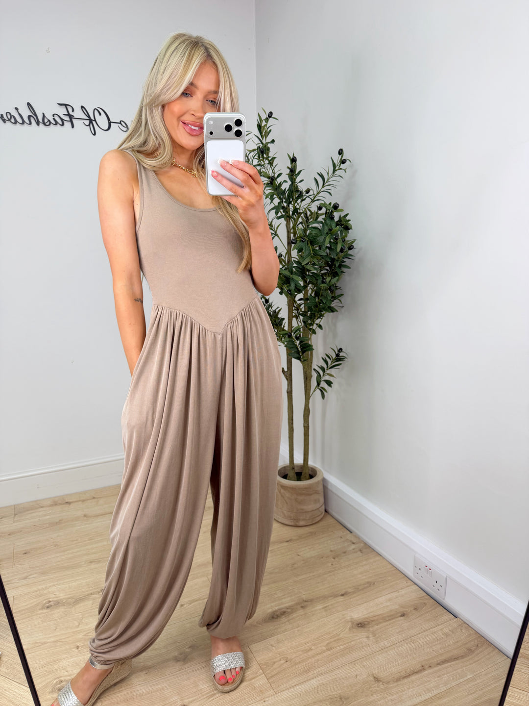 Virgo Jumpsuit - Beige
