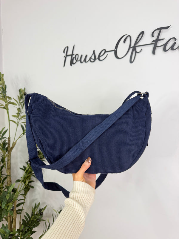 Cord Sling Bag - Navy