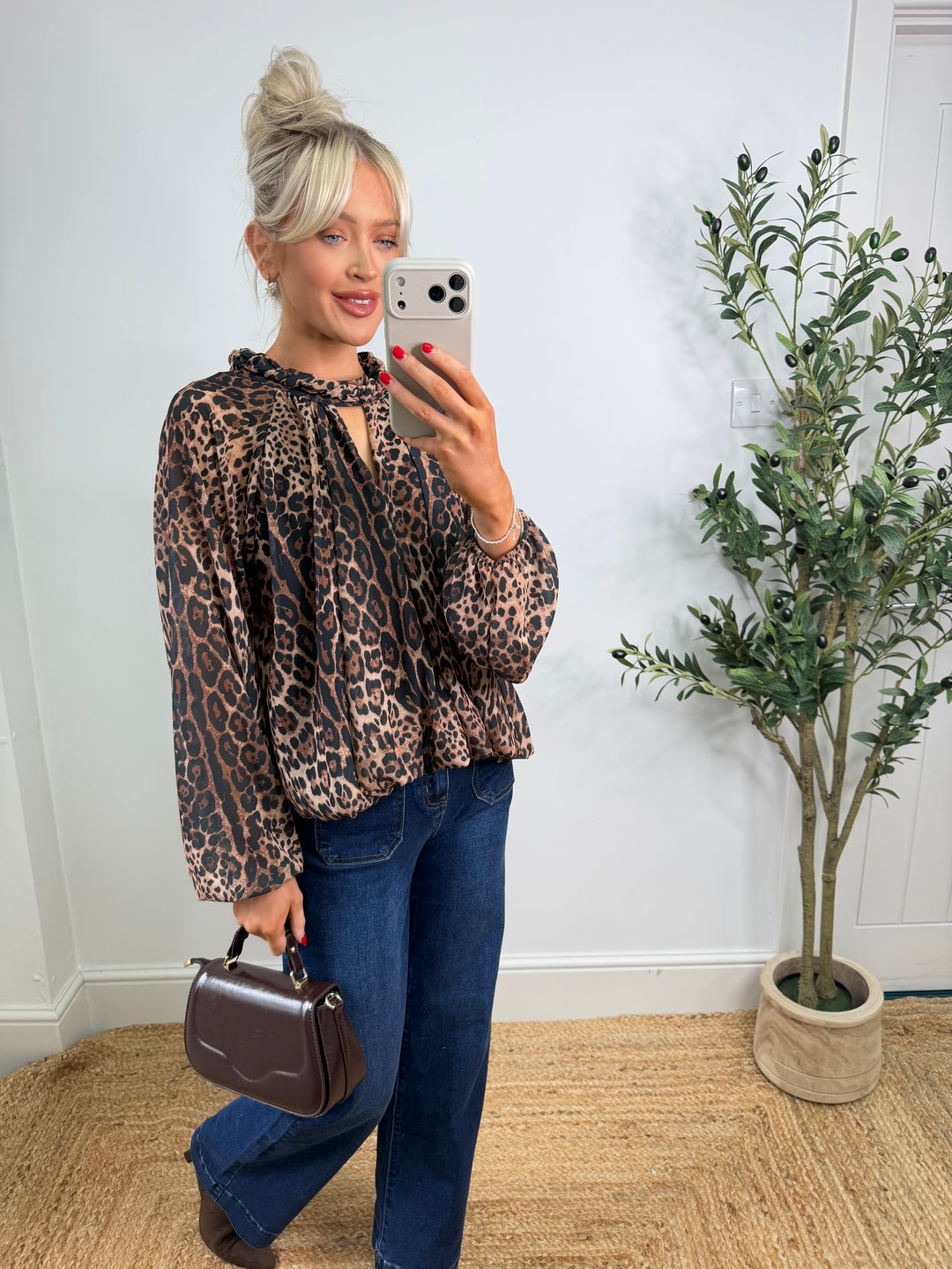 Jade Leopard Bubble Hem
