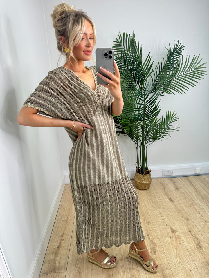 Anouk Crochet Dress - Mocha