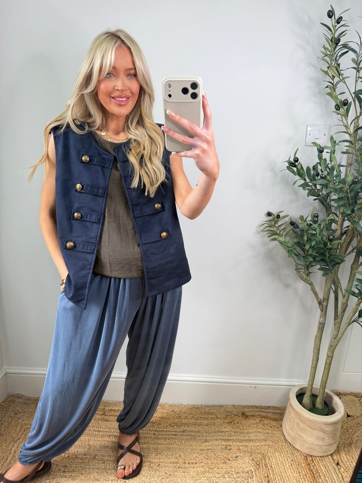 Jersey Harems - Denim