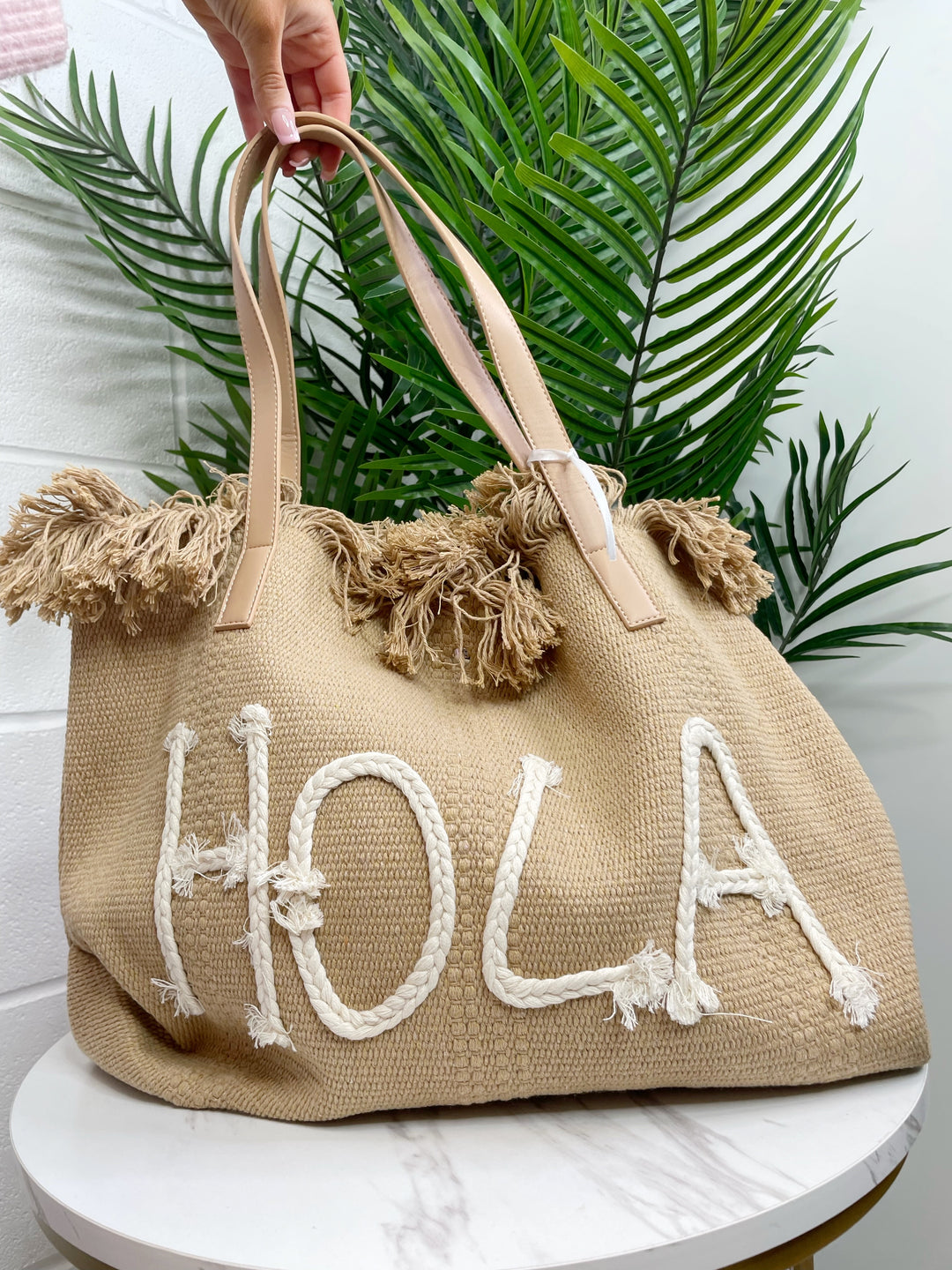 Hola 👋🏼 Beach Bag - Beige