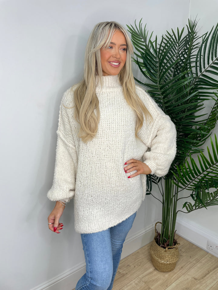 Alexis Popcorn Chunky Knit - Cream