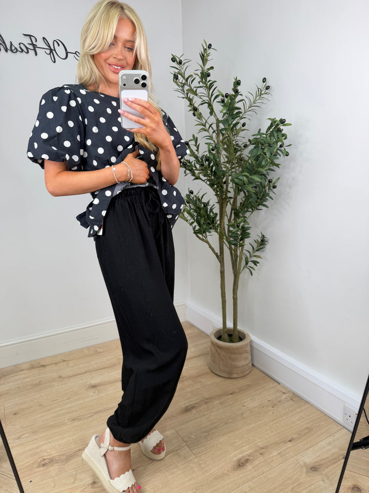 Kiko Balloon Trousers - Black