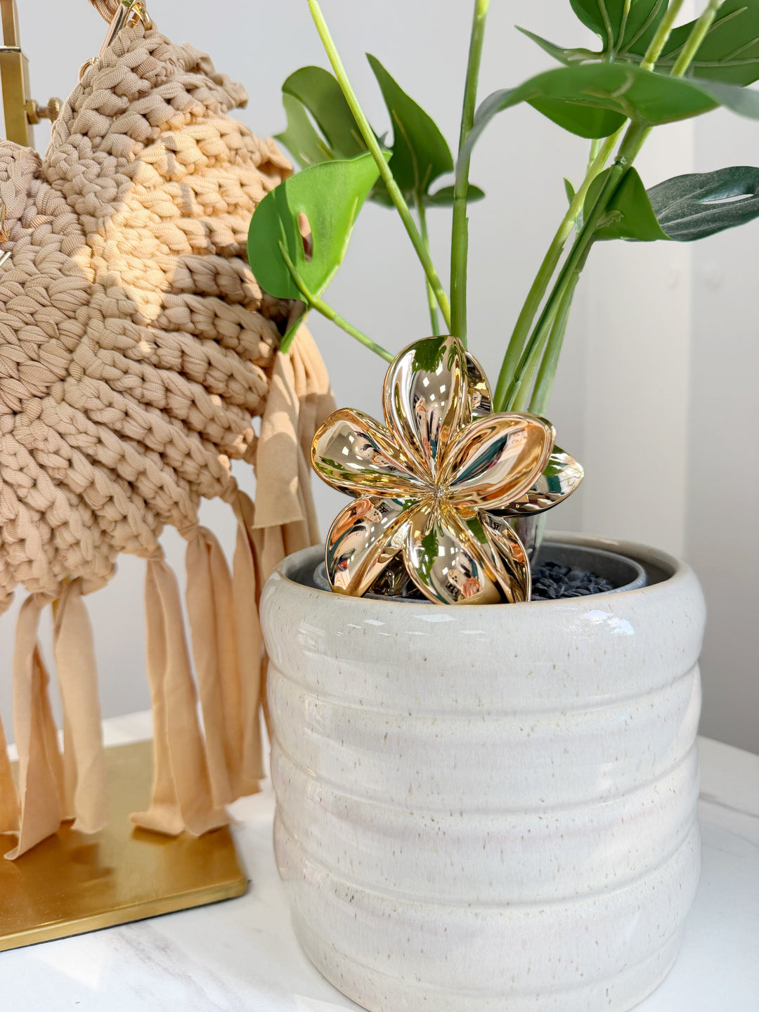 Flower Clip - Gold