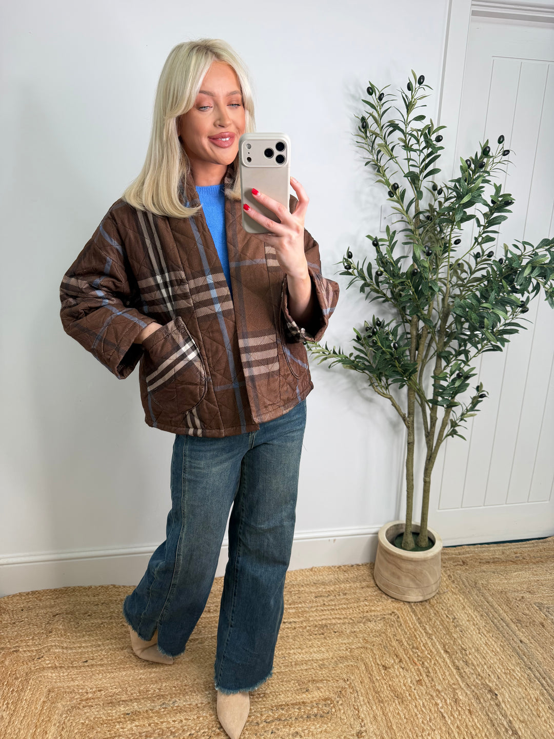 Burry Jacket - Choc & Blue
