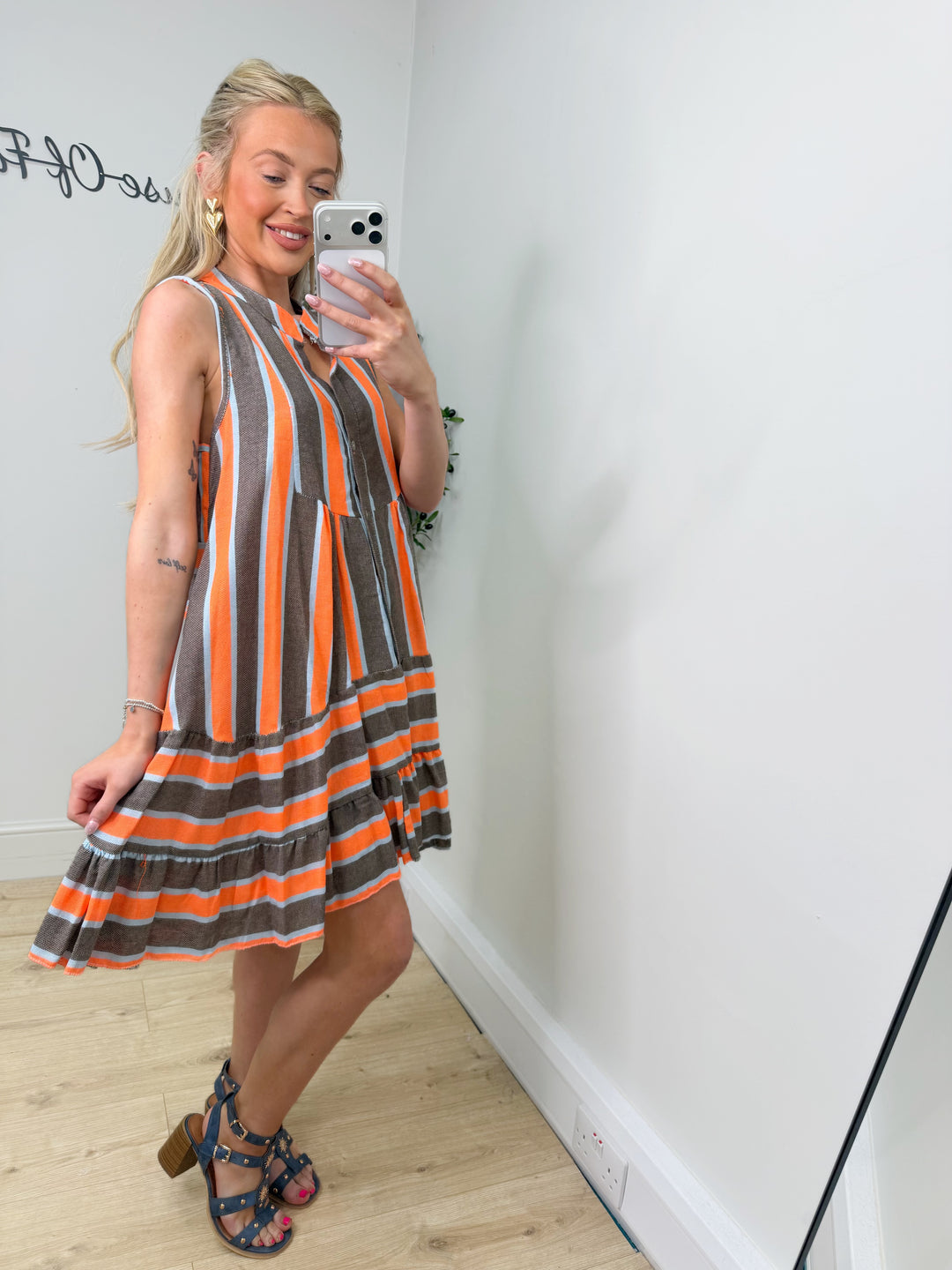 Candy Smock - Blue & Orange