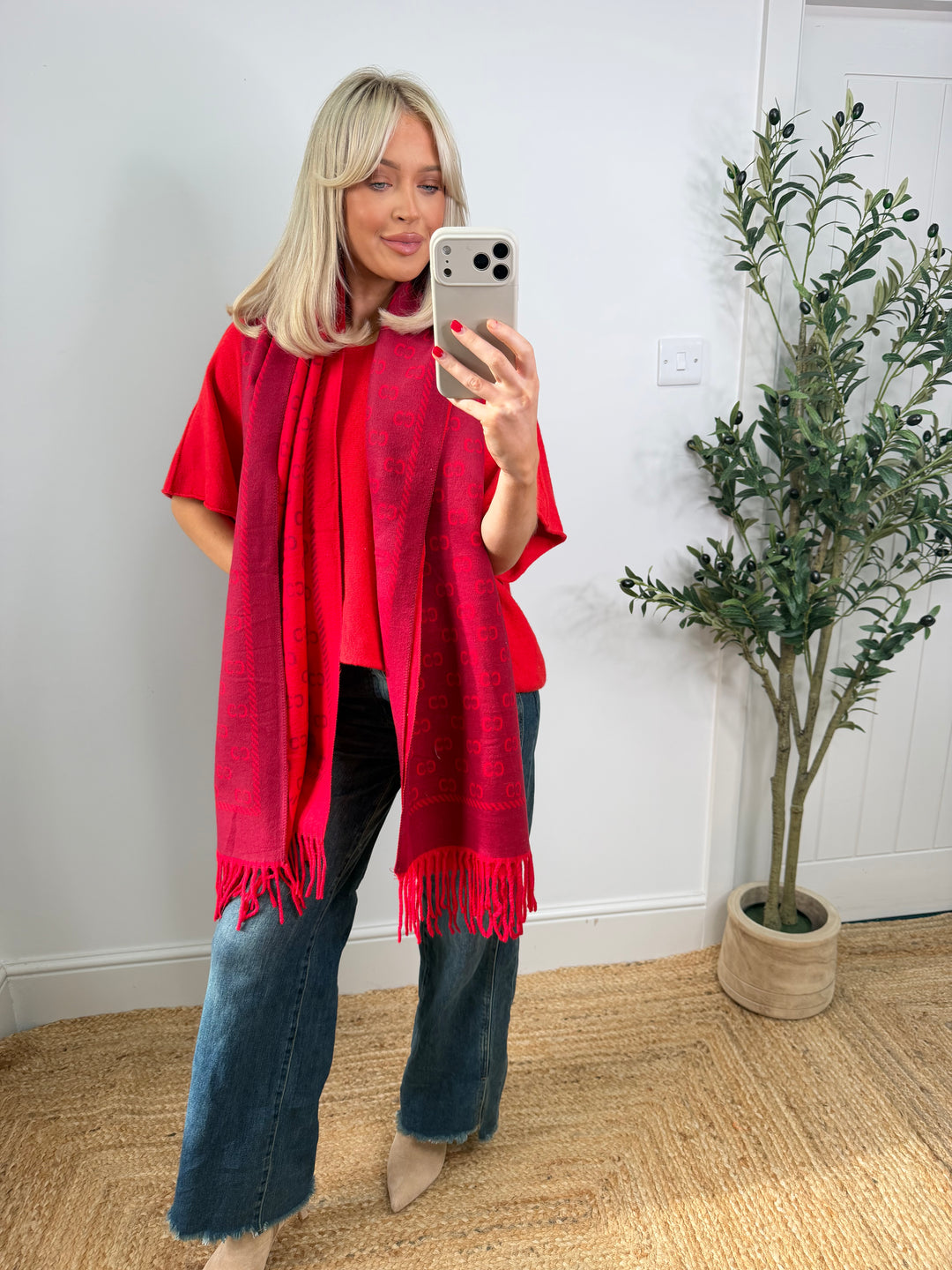 Sierra Inspired Scarf - Red