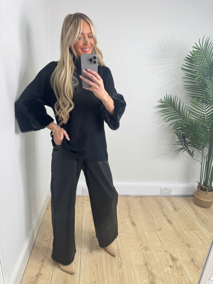 Amanda Fux Fur Cuff - Black