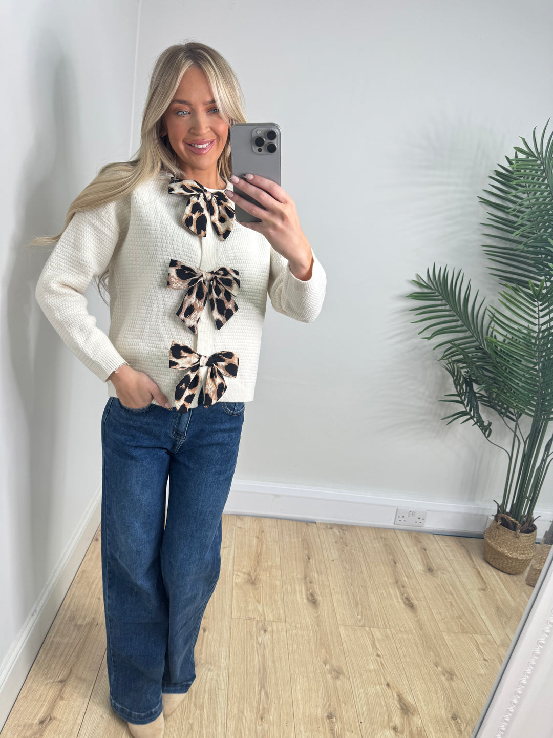 Bella Bow Knit - Cream