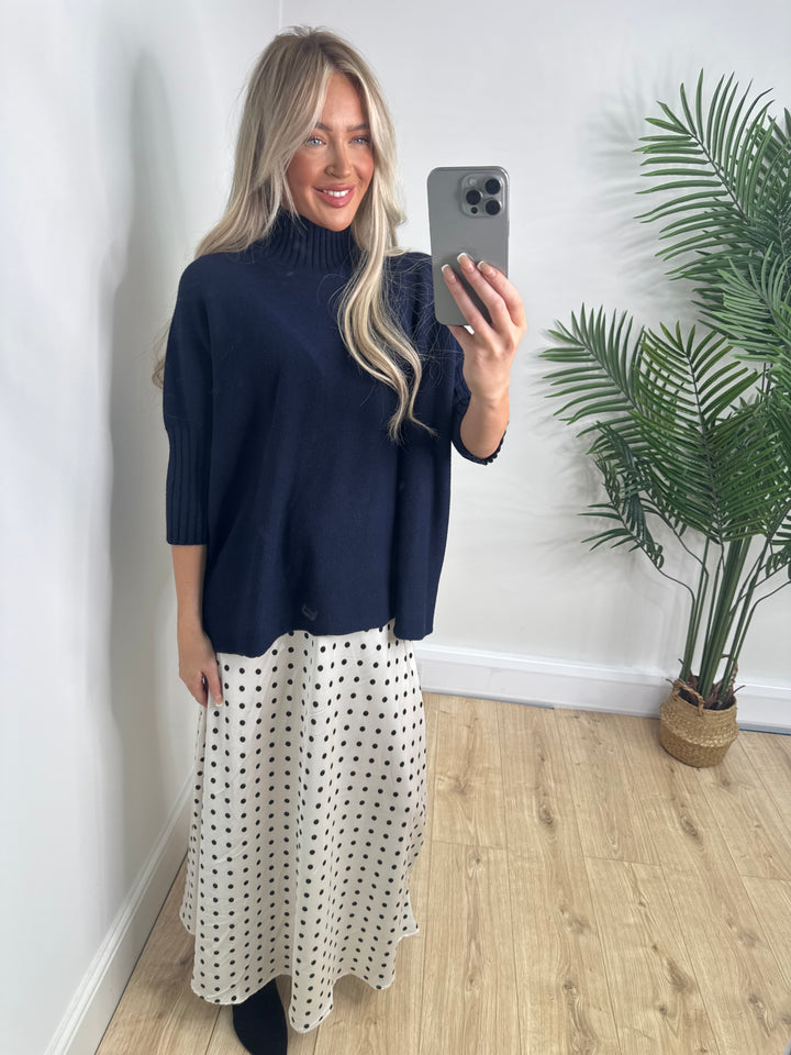 Melanie Ribbed Knit - Navy