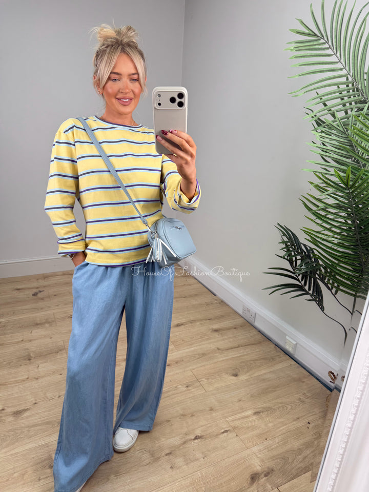 Briella Sweatshirt Tshirt - Lemon