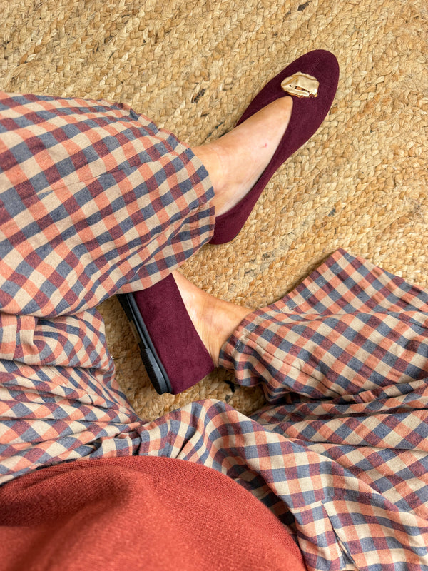 Nellie Ballet Pumps - Wine