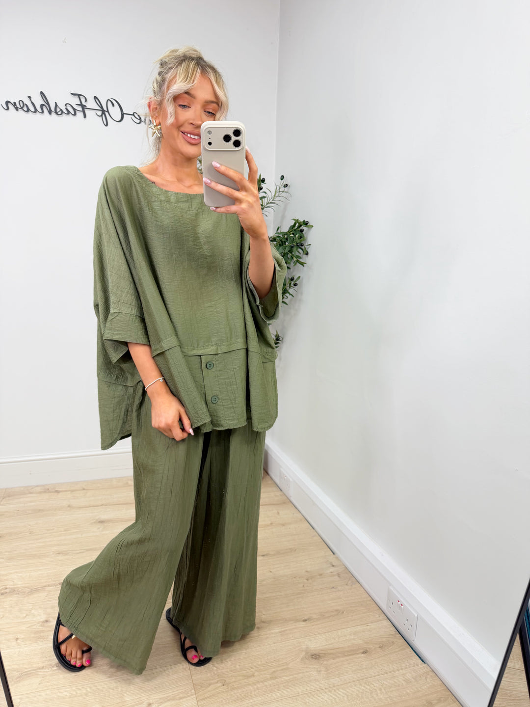 Pasha Box Top - Khaki